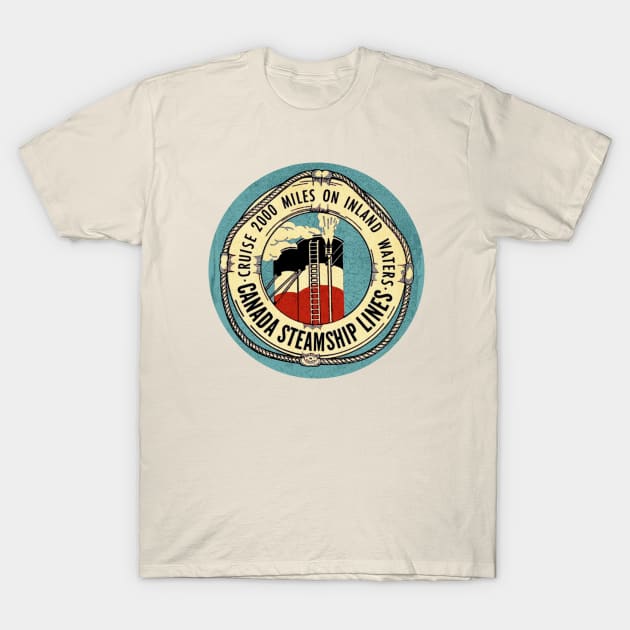 Canadian Steam Lines T-Shirt by Midcenturydave